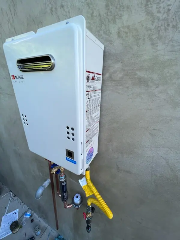 Tankless water heater installation for Kensington Estates homes